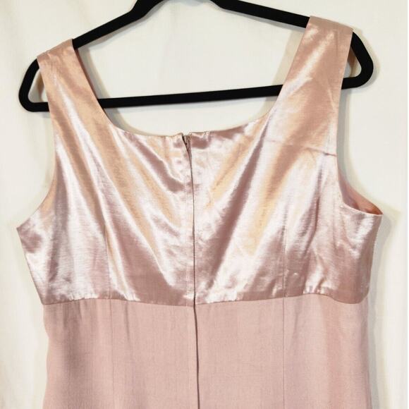 Vintage Studio 1 Size 16 $105 Pink Satin Textured Shift Dress Y2K Soft Girl - Picture 6 of 7